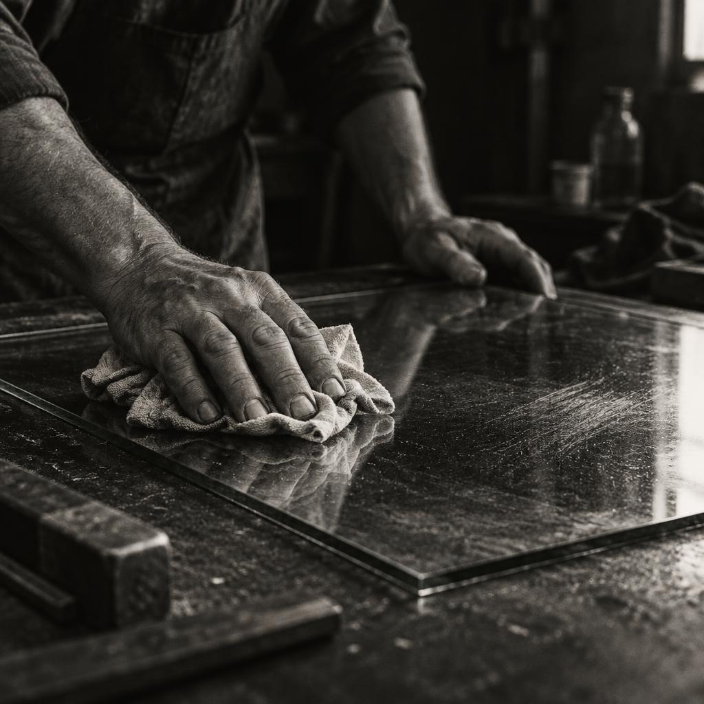 Prepare — wet plate collodion process