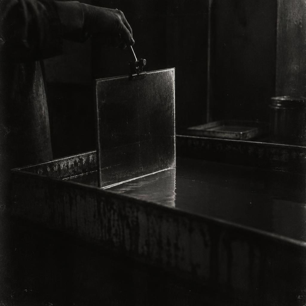 Sensitise — wet plate collodion process