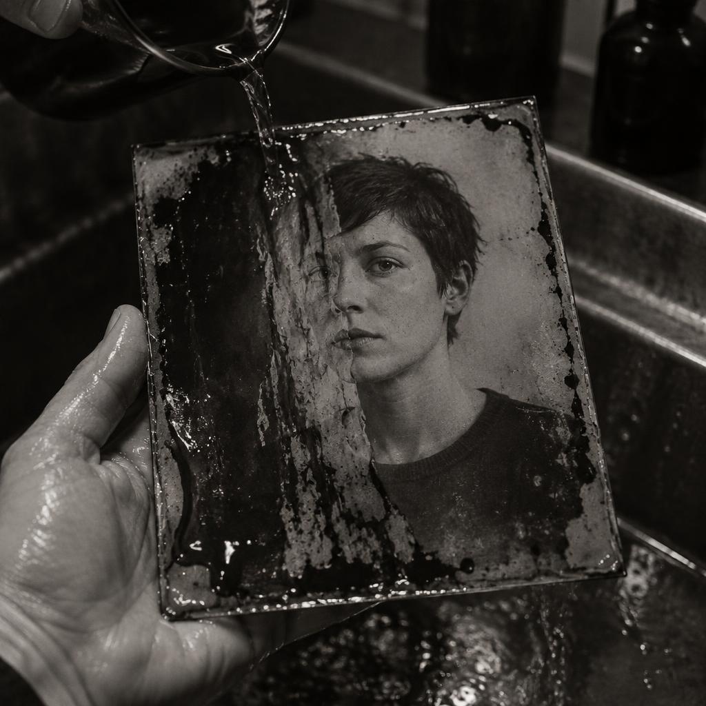 Develop — wet plate collodion process